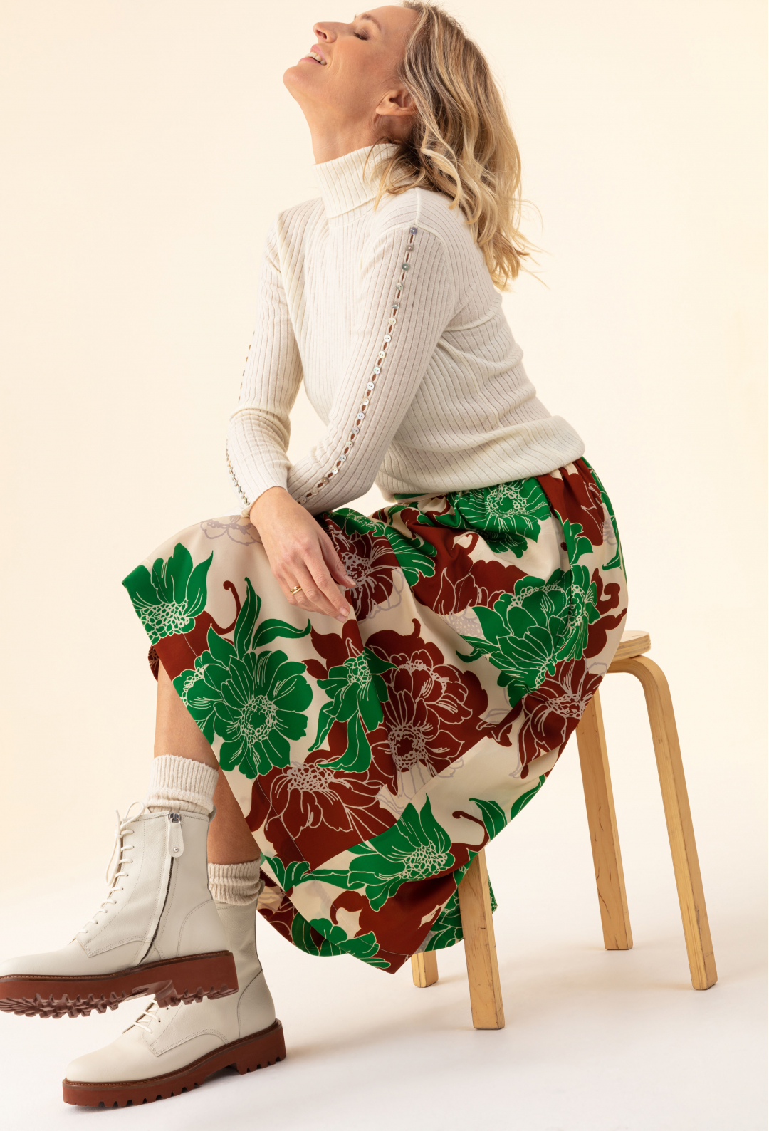 Leonard floral print skirt