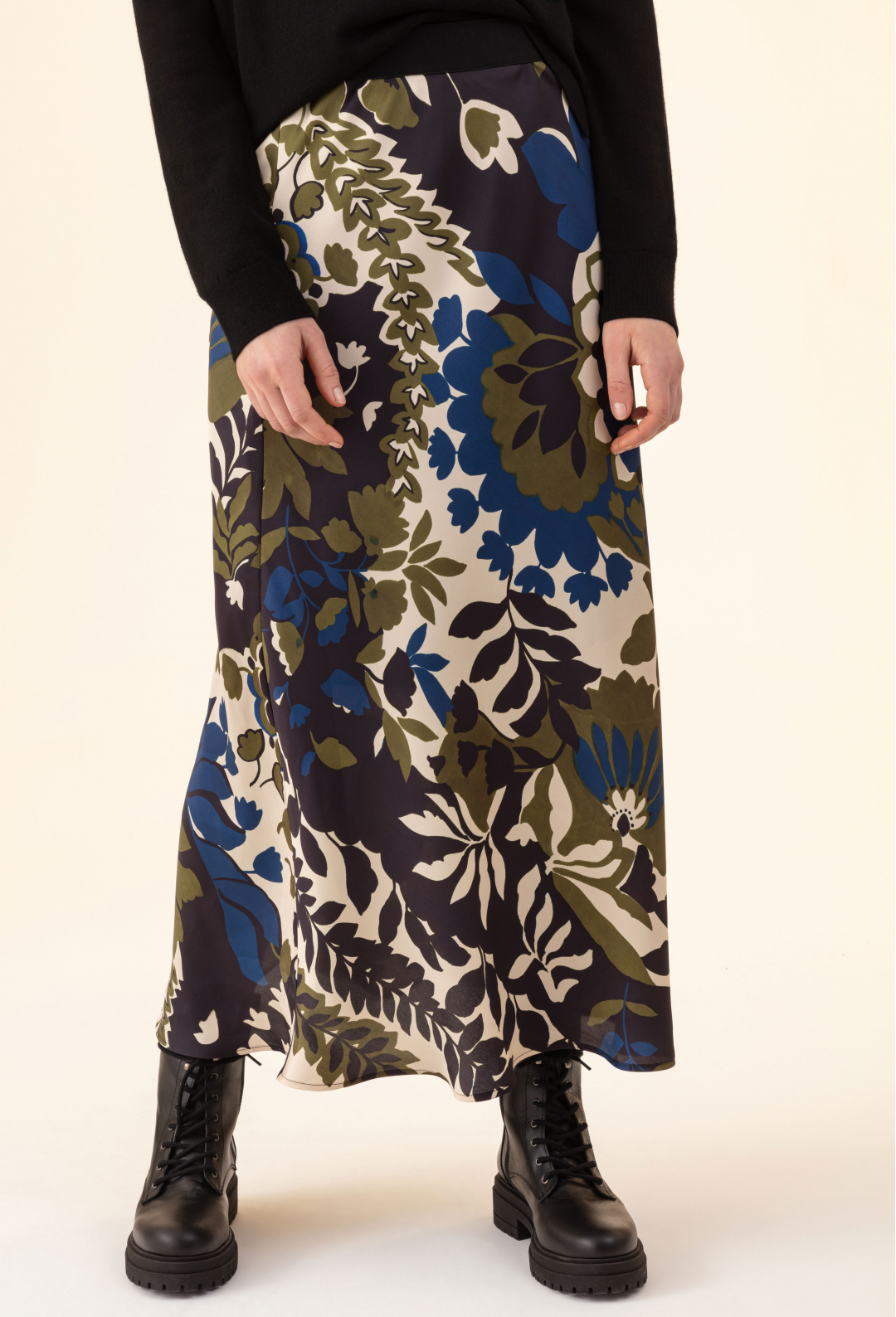 Frida floral print long skirt