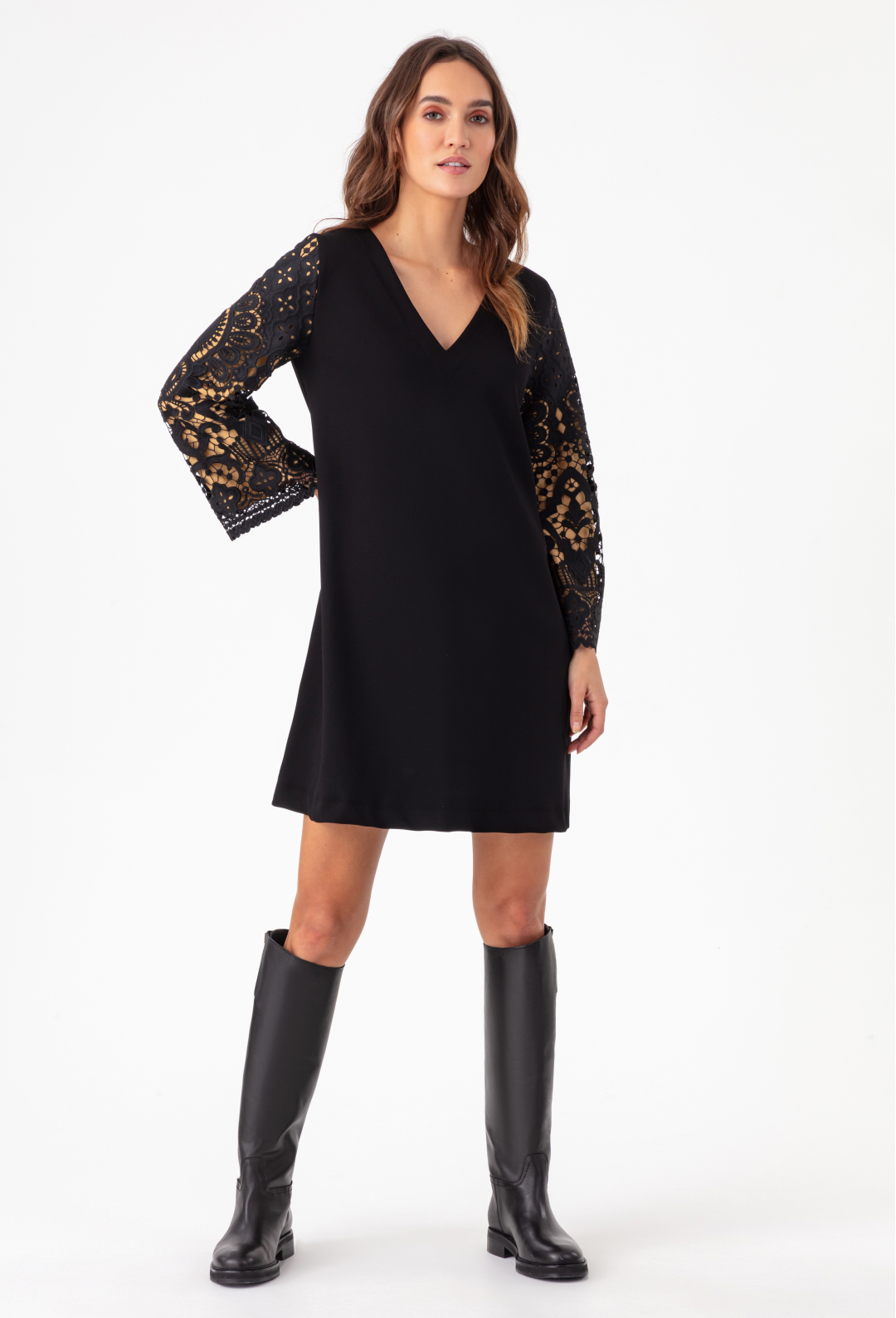 Robe droite Hind bi matiere