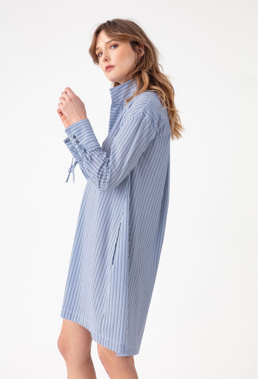 Robe chemise a rayures Cristal