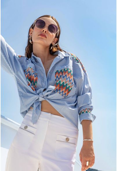Chemise oversize Edvin rayée