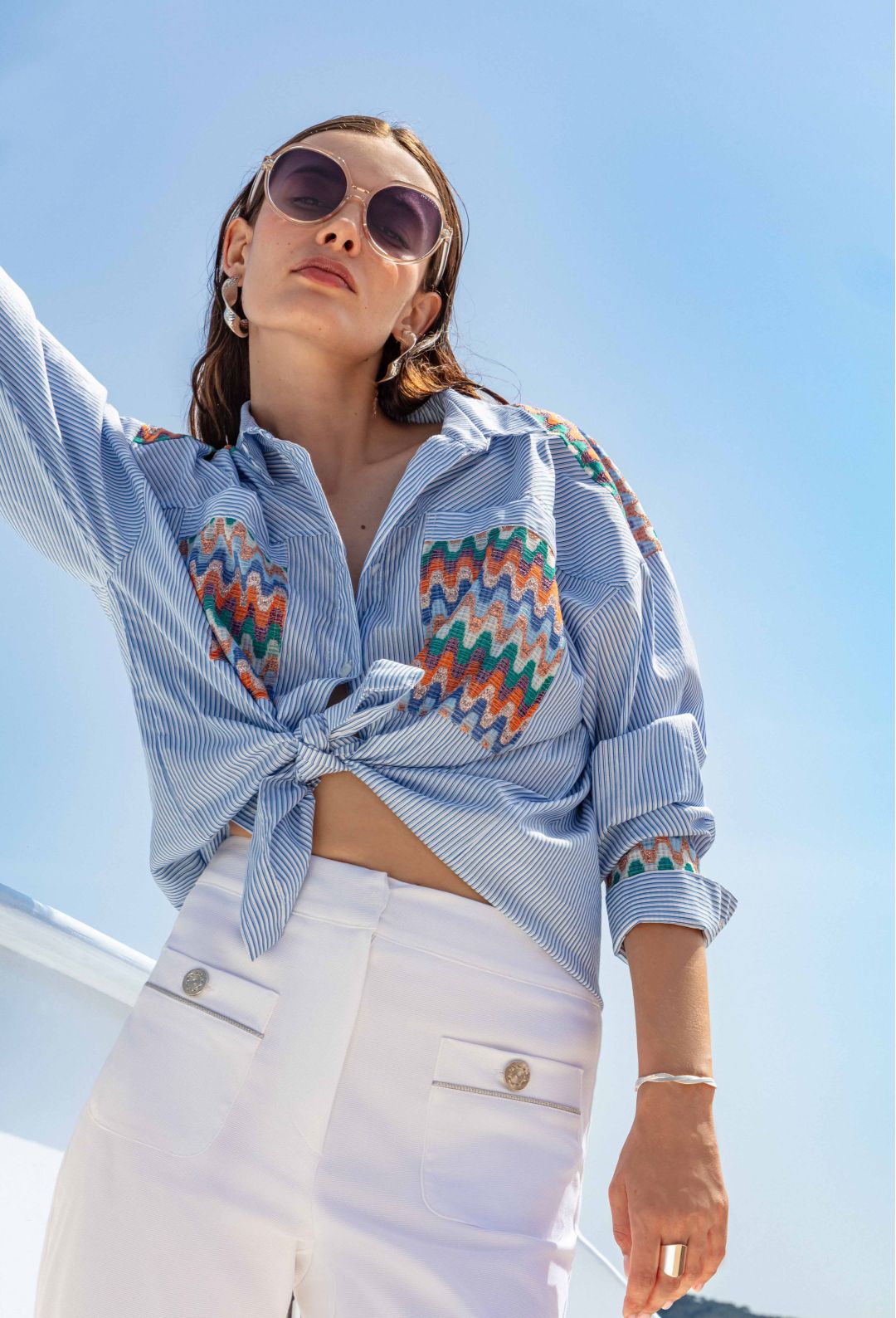 Chemise oversize Edvin rayée